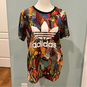 ADIDAS PASSERADO PARROT T Shirt Adult XS TREFOIL X FARM Birds Tree Gorgeous!